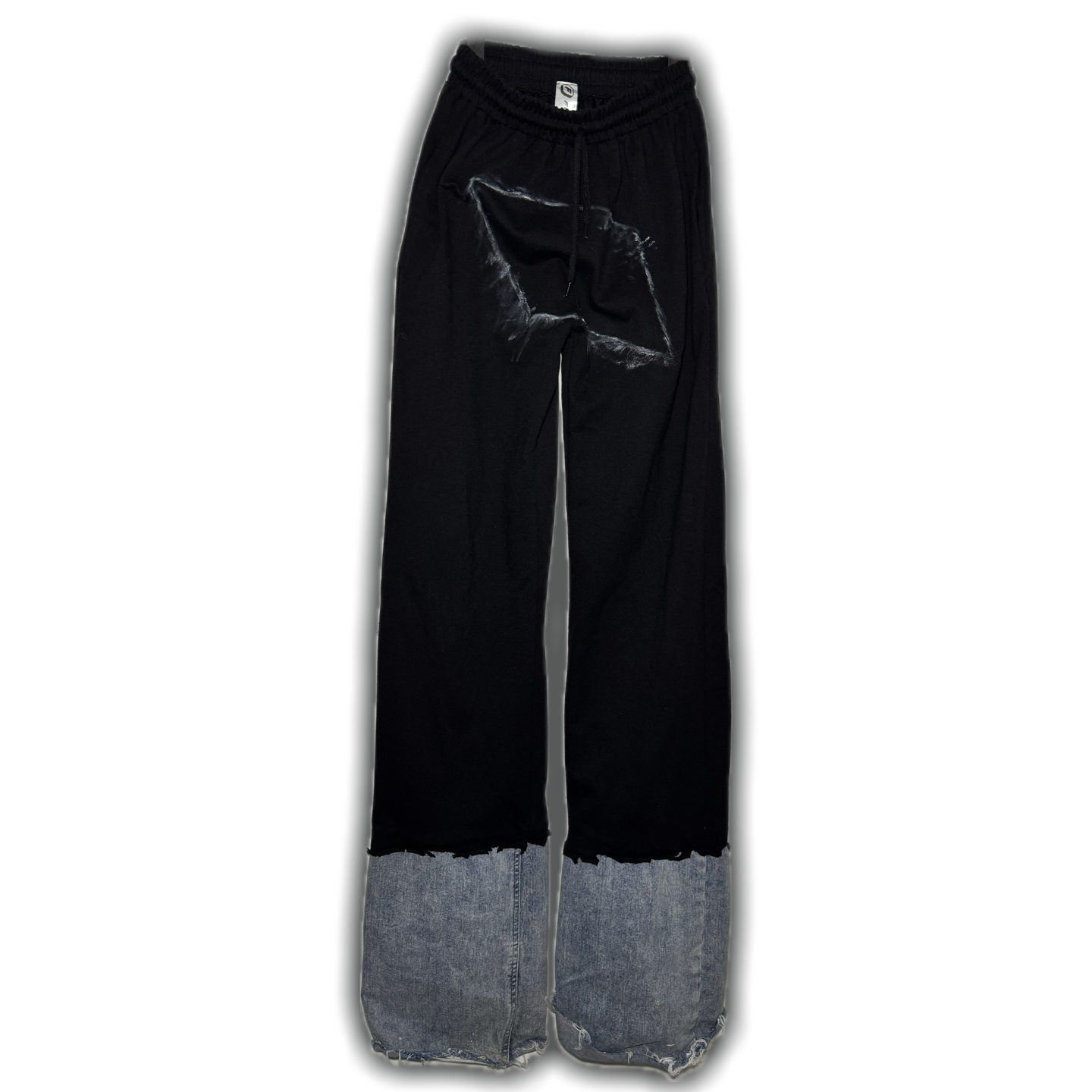 PANTS WITH PARALLEL DRAW AND DENIM DETAILS