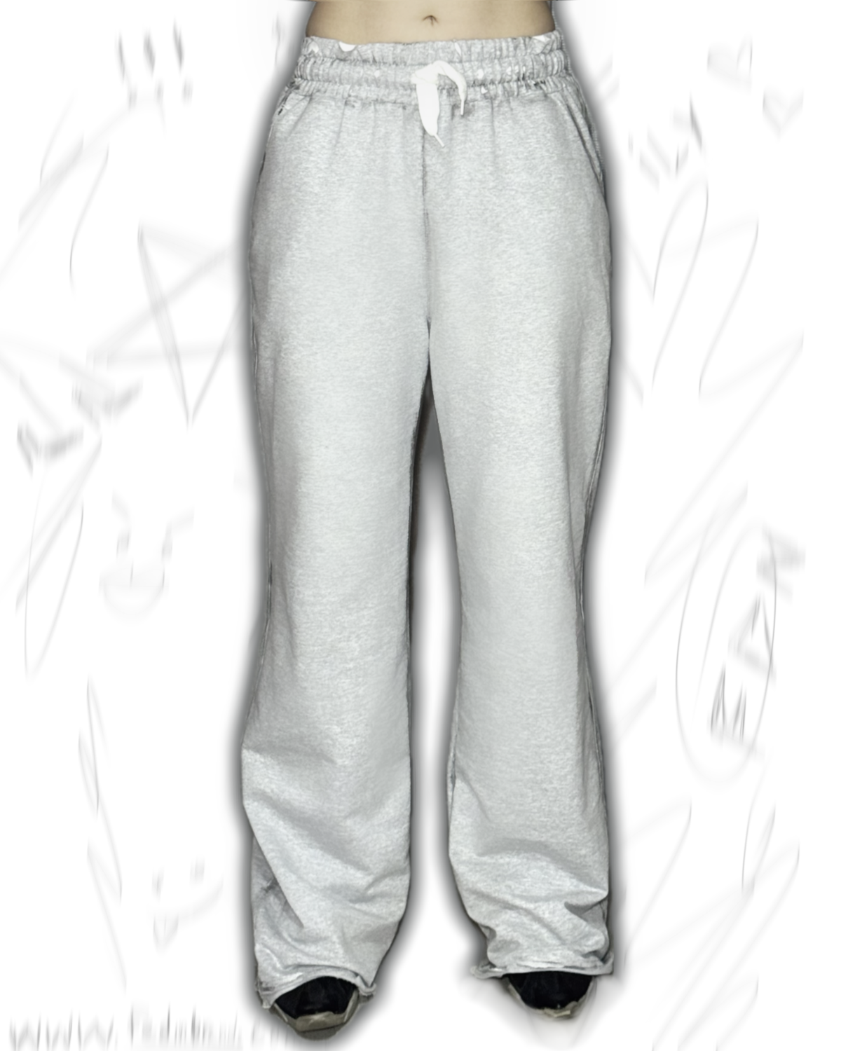 GRAY SWEATPANTS WITH PAINT