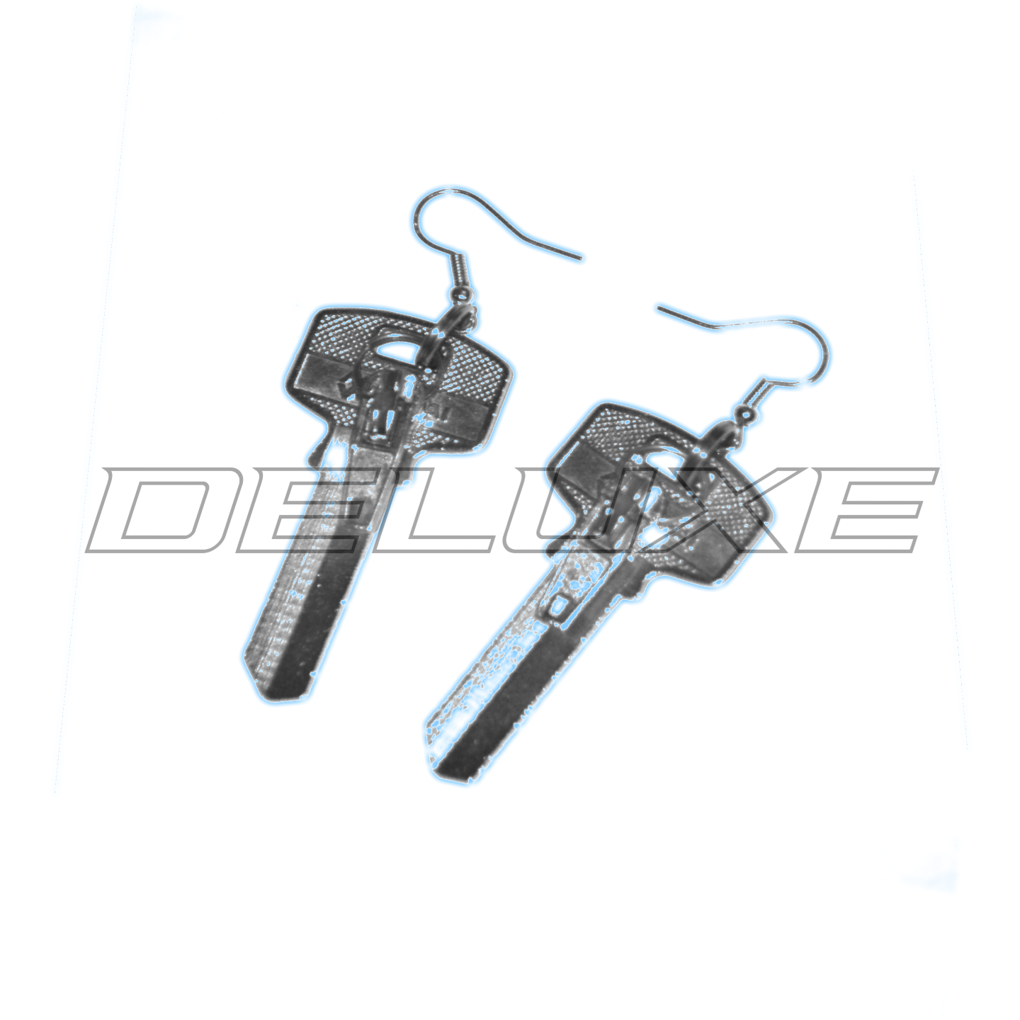 EARRINGS WITH KEYS AND ZIPPERS